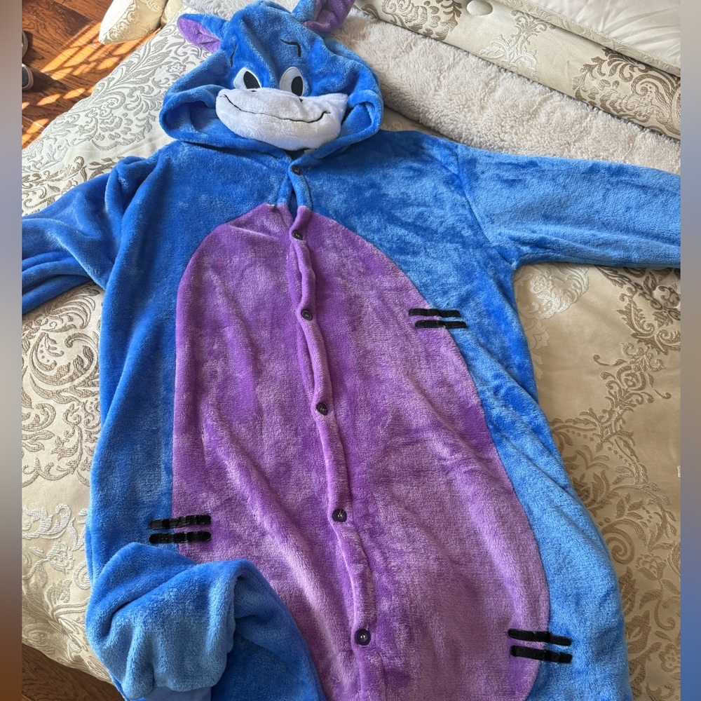 Blue and Purple Plush Onesie